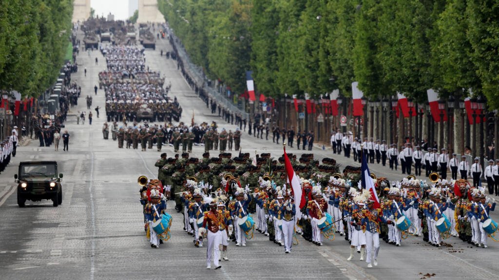 France Bastille Day: 5,618 troops march on the Champs-Élysées